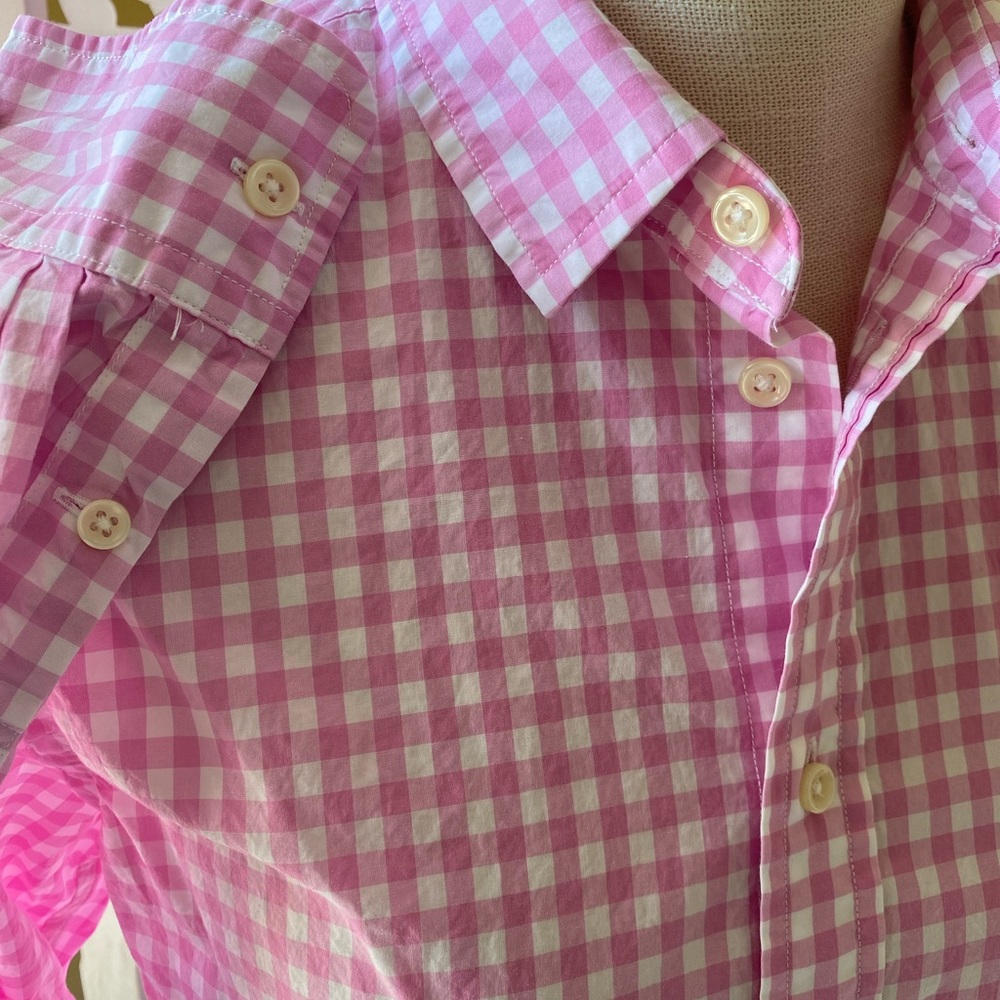 Ralph Lauren Pink Gingham Button Down Shirt - Picture 6 of 13